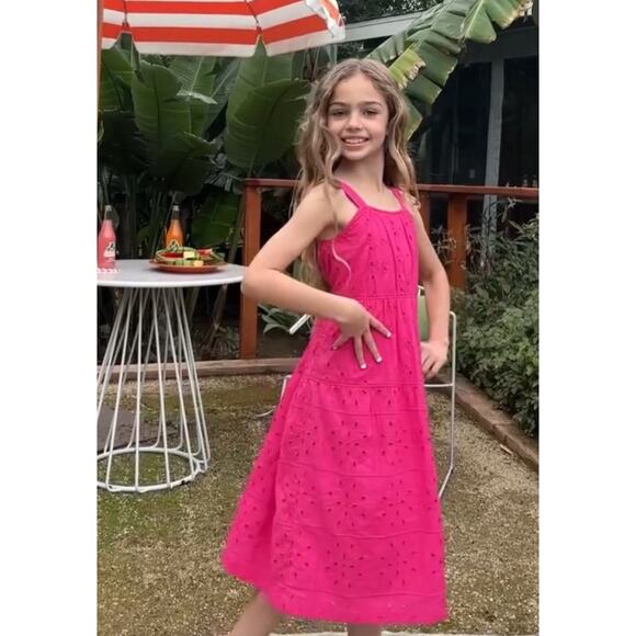 Abercrombie & Fitch Other - Abercrombie And Fitch Girls Sun-kissed Pink Eyelet Cottage Dress Size 11/12